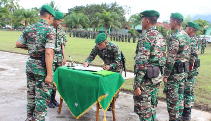 Letkol Inf Makin S.Sos M.I.P  Dilantik Sebagai Danyonif 117/KY