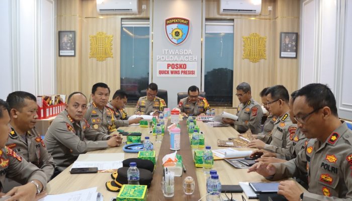 Pejabat Polda Aceh Gelar Rakor Penetapan Status Gugur Atau Tewas Pegawai Negeri Pada Polri