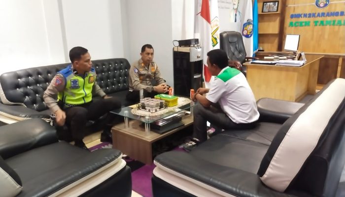 Cegah Pelanggaran Dan Laka Lantas Di Kalangan Pelajar Di Aceh Tamiang, Polantas Gelar Tatap Muka Dengan Sekolah