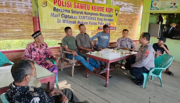 Polres Pidie Jaya Gelar kegiatan Saweu Keude Kupi