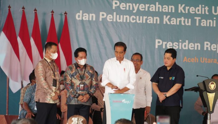 Dukung Ketahanan Pangan, Presiden Jokowi Luncurkan Kartu Tani Digital dan KUR BSI di Aceh