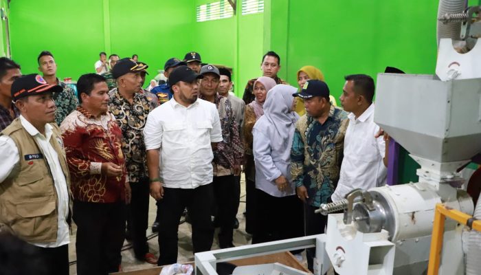 Pj Bupati Aceh Besar Resmikan Fasilitas Lumbung Pangan untuk Petani Lhoong