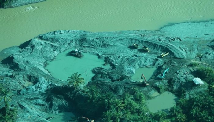 Dirreskrimsus Polda Aceh Pantau Lokasi Tambang Ilegal Lewat Udara
