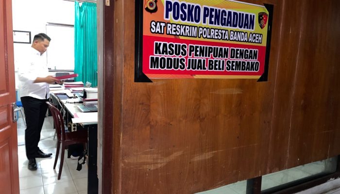 Sat Reskrim Polresta Banda Aceh Buka Posko Kasus Penipuan Jual Beli Sembako Murah