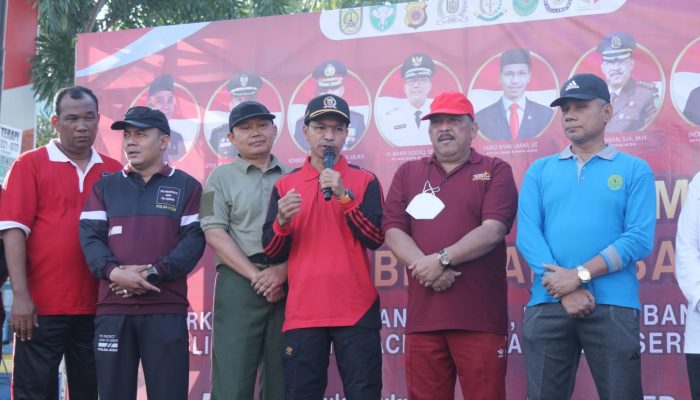 Hadiri Senam Sehat Menuju Pemilu 2024, Ketua DPRK Paparkan 4 Faktor Terwujudnya Pemilu Bermartabat
