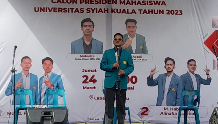 Calon Presiden Mahasiswa USK Sampaikan Visi Misi Dalam Debat Kandidat