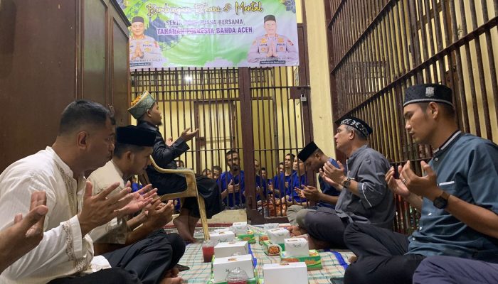 Buka Puasa Bersama dibalik Jeruji Besi Polresta Banda Aceh