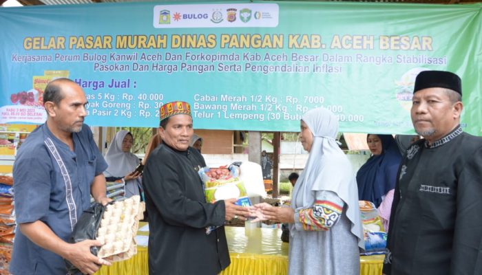Peringati HUT Ke-39, Pemkab Aceh Besar Gelar Pasar Murah di Kota Jantho