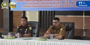Kejari Aceh Besar Kerjasama Dengan Sekretaris DPRK Terkait Penanganan Masalah Hukum