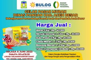 Dinas Pangan Aceh Besar Kembali Gelar Pasar Murah