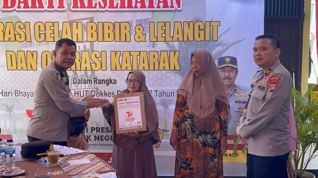 Bakti Kesehatan Biddokkes Polda Aceh, Gelar Operasi Bibir Sumbing Dan Operasi Katarak