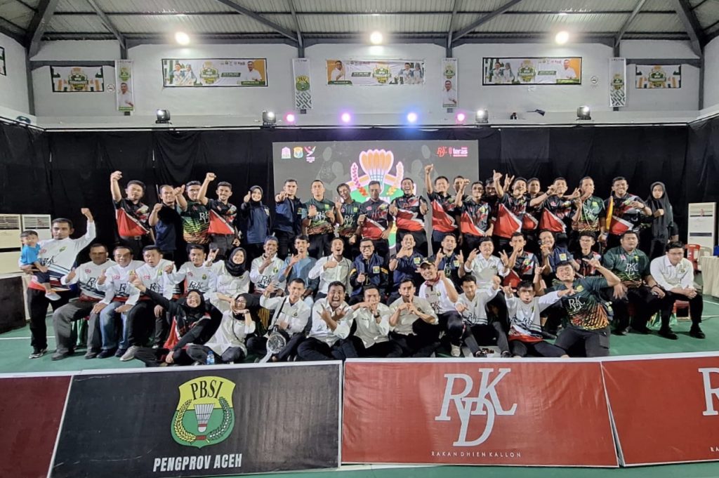 Open Tournament PBSI Aceh 2023 ditutup, Ini Daftar Juara 