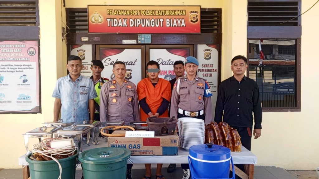 Pemuda di Banda Aceh Curi Barang Pecah Belah Milik Warga, Kini Meringkuk Dalam Sel
