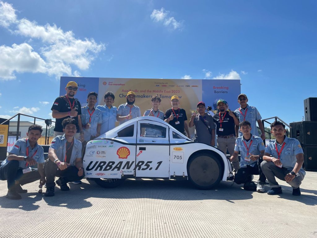 Tim Malem Diwa USK Catatkan Efisiensi Energi di Shell Eco-Marathon Asia Pacific and the Middle East 2023