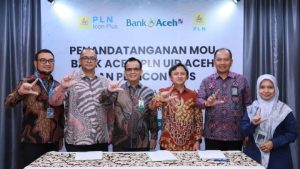 Optimalkan Layanan Pelanggan, Bank Aceh dan PLN Icon Plus Teken MoU