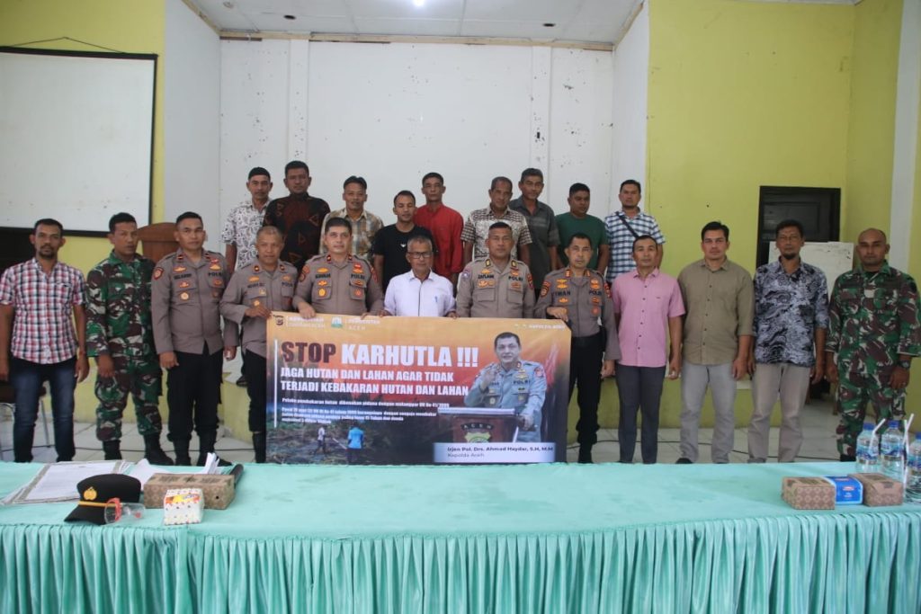 Satgas Operasi Karhutla Seulawah 2023 Gelar Sosialisasi Karhutla  di Samahani