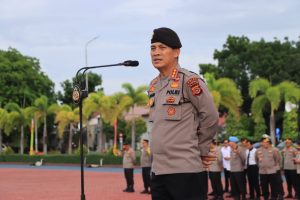 Dirsamapta Polda Aceh Pimpin Apel pagi Kesiapan Personel Pengamanan Pemilu 2024