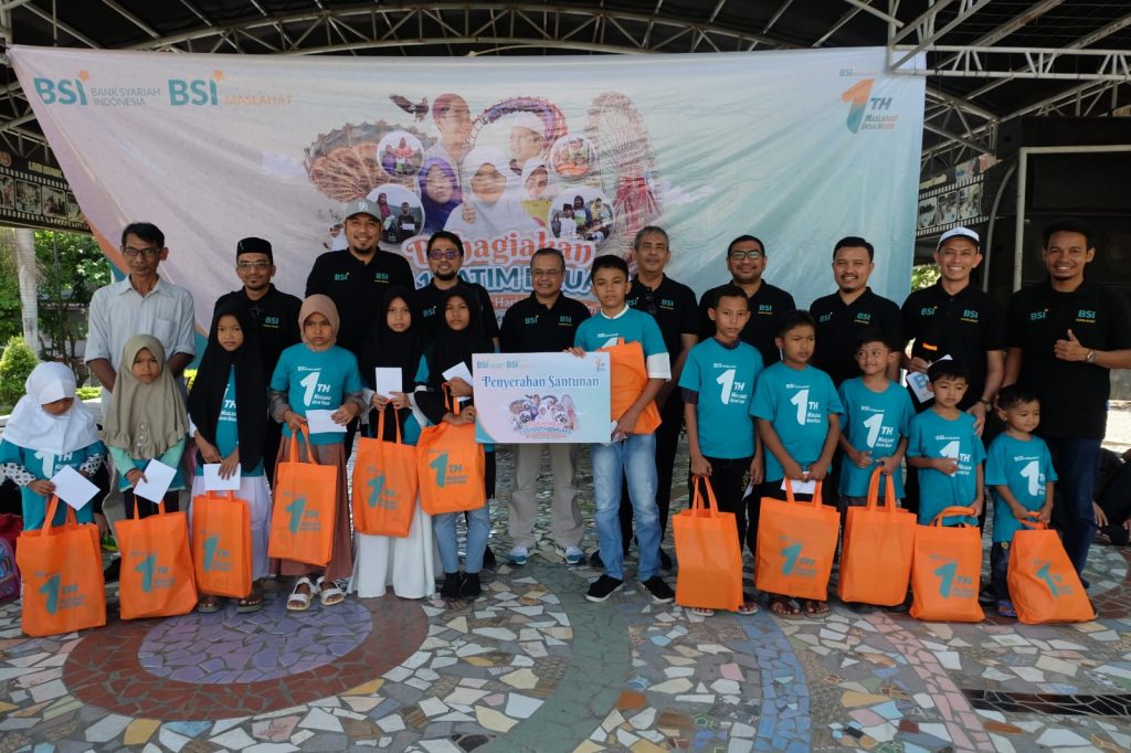 Milad ke-1, BSI Maslahat Kantor Perwakilan Aceh Bahagiakan Yatim Dhuafa