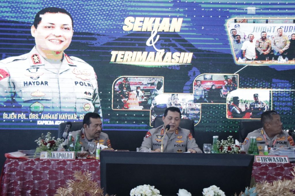 Kapolda Aceh Tutup Kegiatan Gelar Operasional Dan Pembinaan Polda Aceh