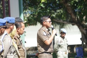 Satpol PP dan WH Aceh Besar Gelar Apel Evaluasi Kinerja