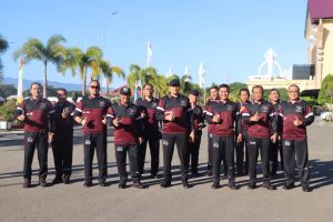 Kapolda Aceh Olahraga bersama Personel