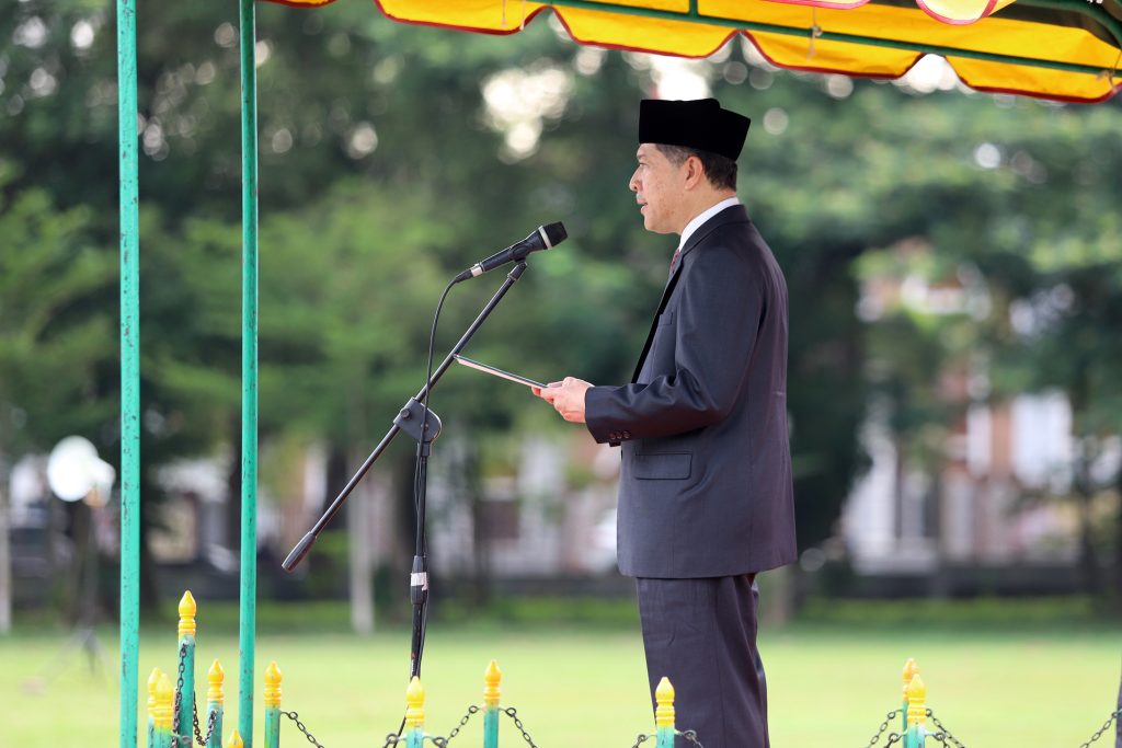 Ribuan Mahasiswa Baru USK Ikut Upacara HUT ke 78 Kemerdekaan RI