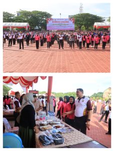 Sambut Hari Jadi Polwan ke 75 Dan HKGB ke 71, Digelar Olahraga Bersama Dan Bazar UMKM di Polda Aceh