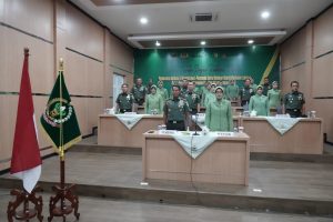 Pangdam IM Dampingi Ketua Persit KCK ikuti Ceramah Virtual Kesehatan