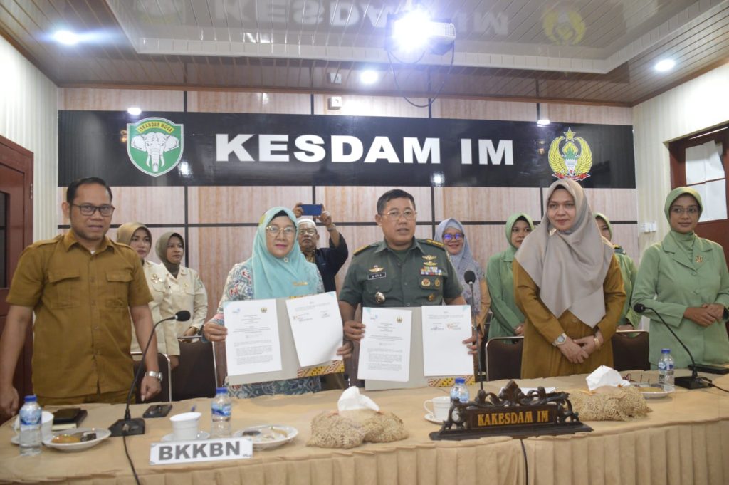 Perdana, Kaper BKKBN Aceh Tindak Lanjut MoU dengan 24 Faskes TNI