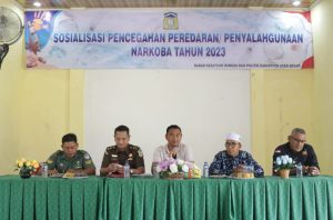 Kesbangpol Aceh Besar Gelar Sosialisasi Tentang Bahaya Narkoba di Montasik