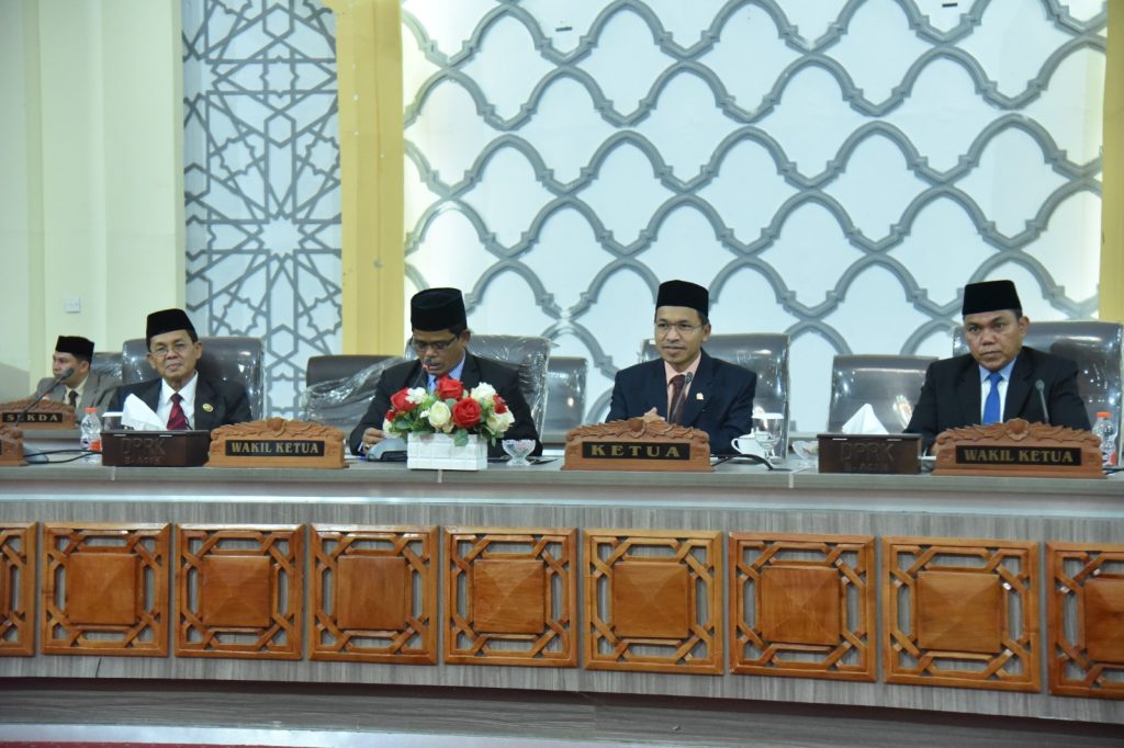 DPRK Gelar Rapat Paripurna Penyampaian Laporan Banggar Terhadap RKUA-PPAS APBK Perubahan Tahun Anggaran 2023