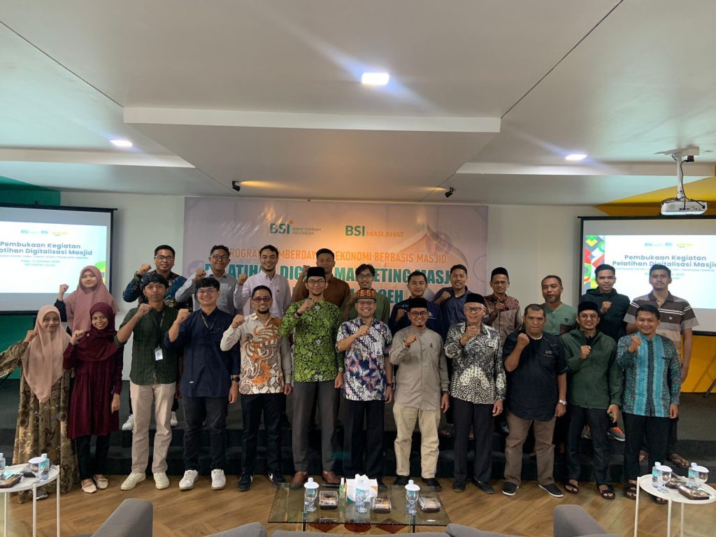 BSI Berkomitmen Jadi Sahabat Spiritual, Pelatihan Digital Marketing Masjid di Aceh