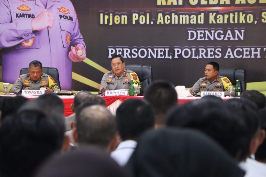 Kapolda Aceh Minta Personel Polres Aceh Tamiang Jaga Netralitas saat Pemilu