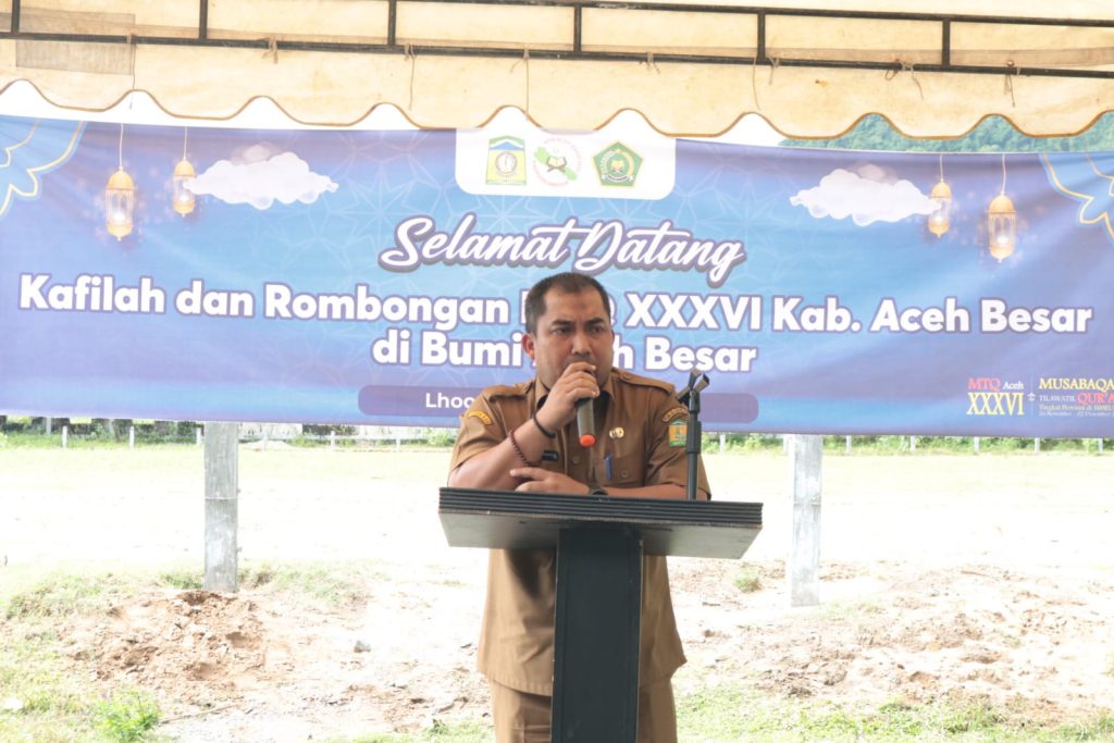 Pj Bupati Aceh Besar Sambut Kedatangan Kafilah MTQ Ke-36
