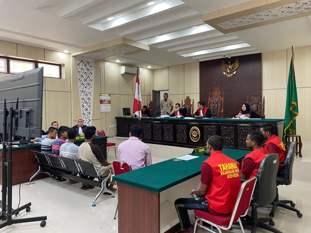 Polisi Turut Dampingi Etnis Rohingya yang Mulai Bersaksi di PN Jantho