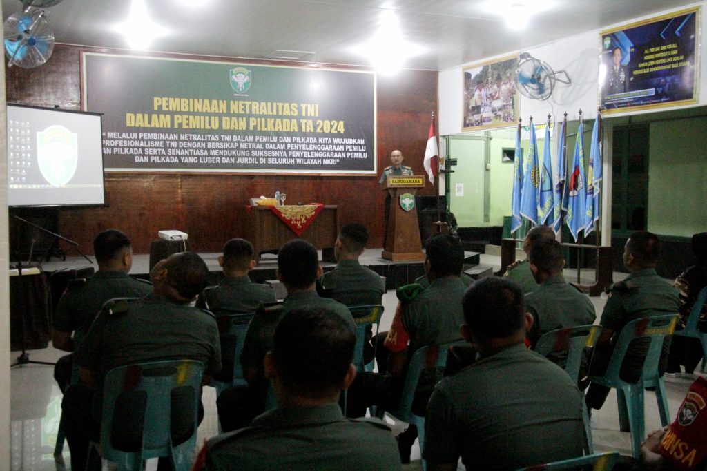 Kodim 0101/Kota Banda Aceh Gelar Pembinaan Netralitas TNI Dalam Pemilu 2024