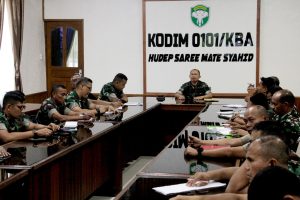 Kasdim 0101/Kota Banda Aceh Pimpin Rapat untuk Dukung Ketahanan Pangan Nasional