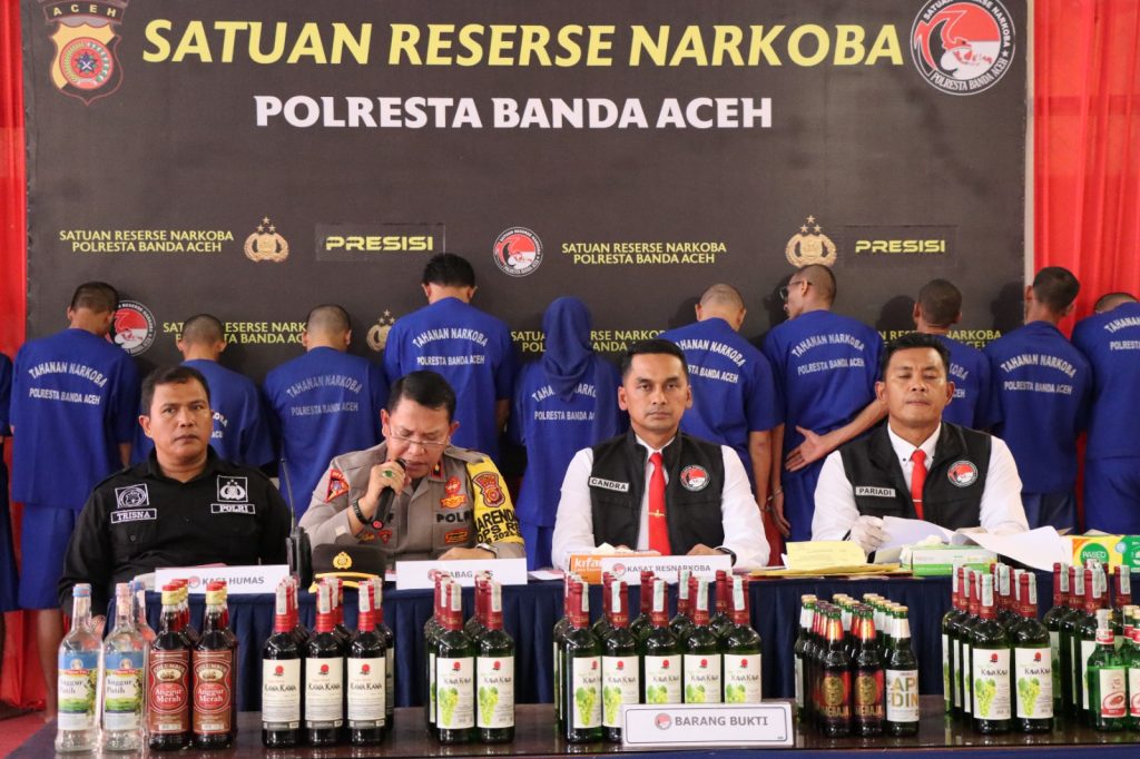 Operasi Antik Seulawah 2024, Polresta Banda Aceh Tangkap 19 Tersangka