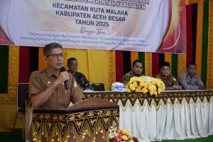Wakili Pj Bupati, Asisten III Aceh Besar Buka Musrenbang Kecamatan Kuta Malaka
