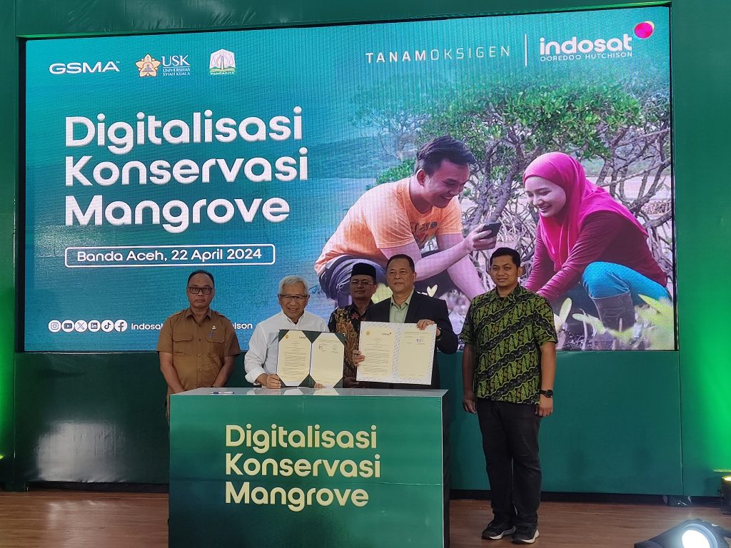 Indosat Kerjasama Dengan USK dan DKP Aceh Lounching Digitalisasi Konservasi Mangrove