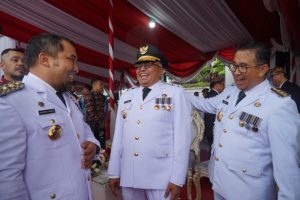 Pj Gubernur Aceh Hadiri Peringatan Otda ke 28 di Surabaya