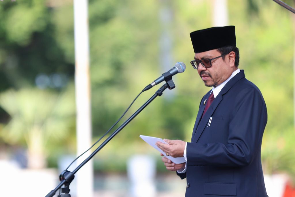 Pj Sekda Pimpin Upacara Peringatan Hari Otonomi Daerah ke-28 di Aceh
