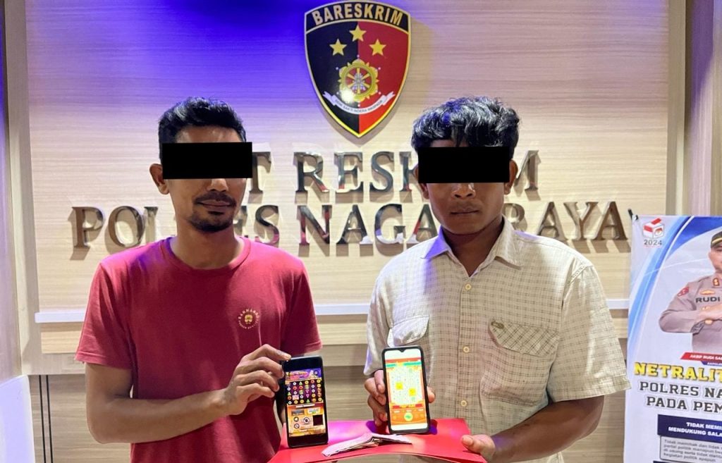 Satreskrim Polres Nagan Raya Tangkap Dua Pemain Judi Online