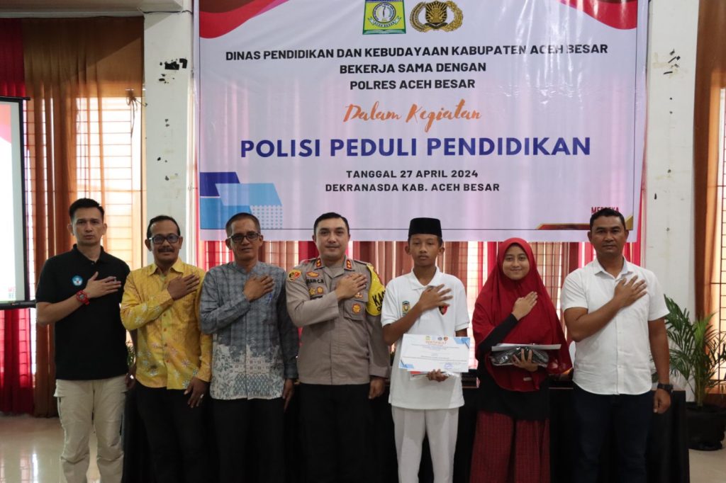 Polres Aceh Besar dan Disdikbud Laksanakan Sosialisasi Polisi Peduli Pendidikan Tahun 2024