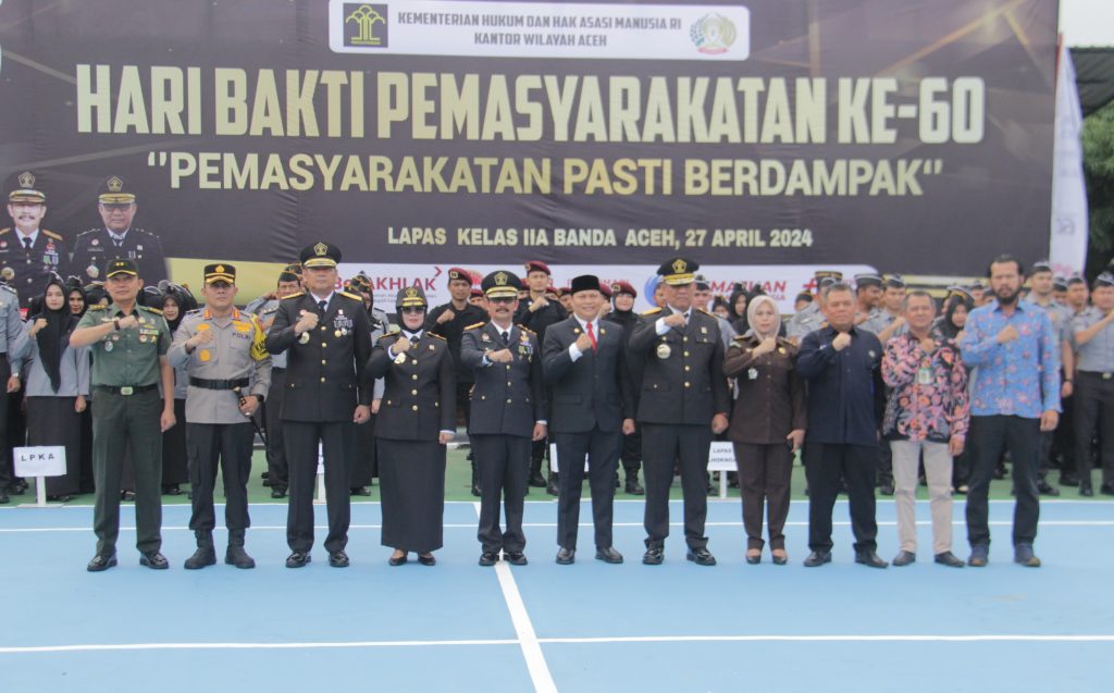 Kasdim 0101/KBA, Wakili Dandim Hadiri Upacara Bakti Pemasyarakatan Ke-60