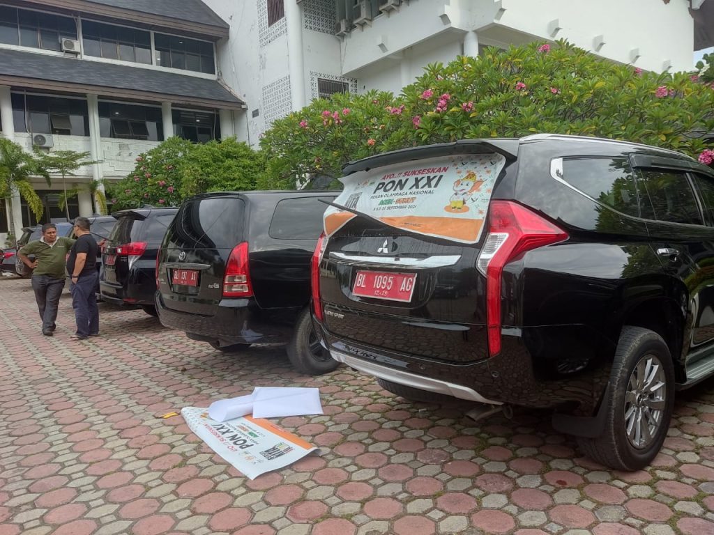 Kampanyekan PON ke-21, Semua Mobil Dinas Pemerintah Aceh Ditempel Stiker