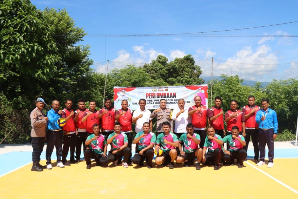 Kapolres Aceh Besar Buka Turnamen Bola Voli dalam Rangka HUT Bhayangkara ke-78