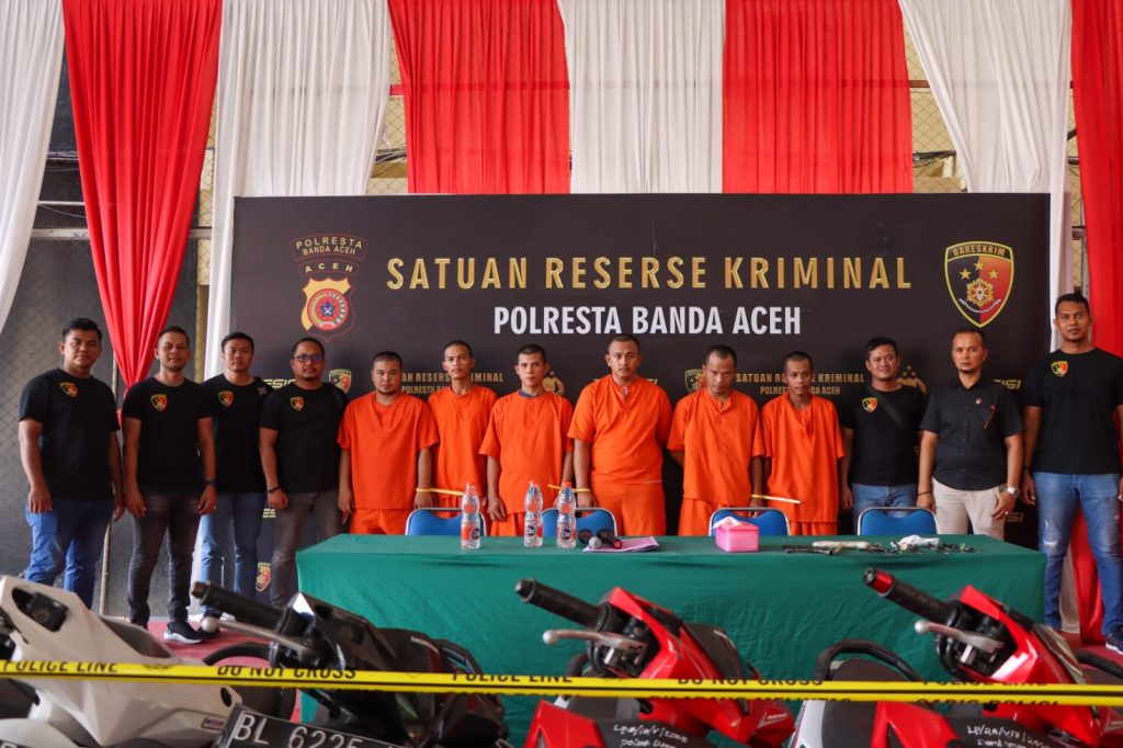 Polresta Banda Aceh Ringkus Komplotan Curanmor, 22 Unit Barang Bukti Diamankan
