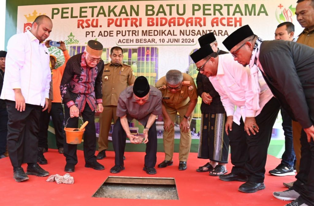 Pj Bupati Iswanto Bersama Pj Gubernur Aceh Lakukan Peletakan Batu Pertama RSU Putri Bidadari Aceh