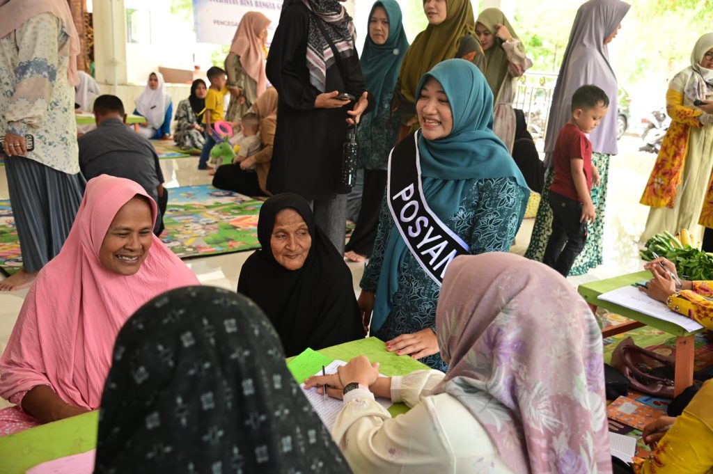 Pj Ketua Pembina Posyandu Aceh Besar Tinjau Posyandu Pasie Lamgarot